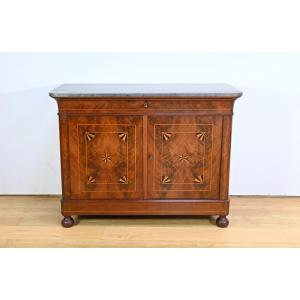 Mahogany Burl Sideboard, Restoration Period – Early 19th Century