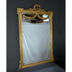 Gilded Wood Mirror, Louis XVI Style – Part 2, 19th Century
