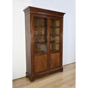 Mahogany Glass Bookcase, Restoration Period – Part 1 Of The 19th Century