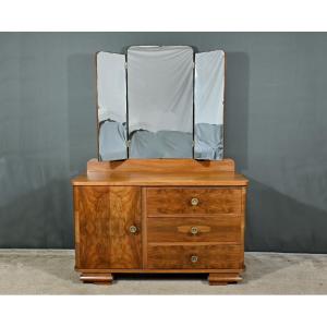 Art Deco Burl Walnut Dressing Table - 1930