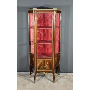 Mahogany Display Case, Louis XV / Louis XVI Transition Style – 1st Part Of The 20th Century