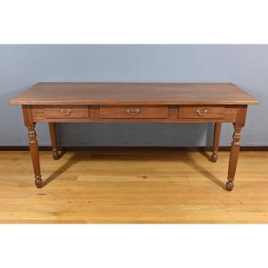 Solid Mahogany Desk Table – Part 2 Of The 19th Century