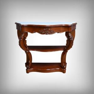 Mahogany Console, Napoleon III Period – Part 2 Of The 19th Century