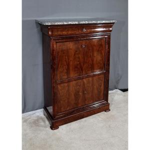Small Mahogany Veneered Secretary, Restoration Period – Early 19th Century