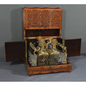 Marquetry Liqueur Cellar, Napoleon III Period – Mid-19th Century