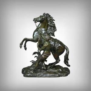 Large Bronze “the Horse Of Marly”, After Coustou – Early 20th Century