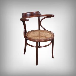 Armchair In Bent Beechwood, Maison Baumann – Early 20th Century