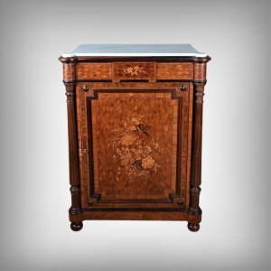 A Marquetry Side Table In Precious Woods, Napoleon III Period – Mid-19th Century