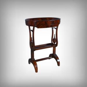 Mahogany Burl Trinket Table, Empire Period – Early 19th Century