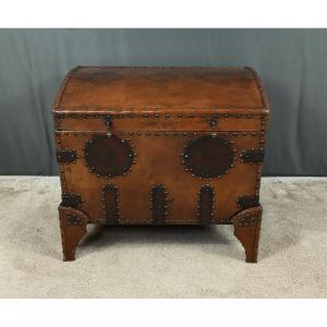 Large Studded Leather Trunk – 1950