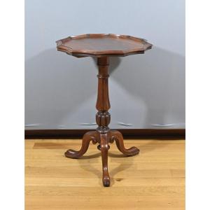 Mahogany Tripod Pedestal Table, Louis Philippe Style – Second Half Of The 19th Century