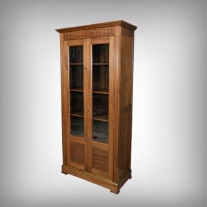 Small Mahogany Glass-fronted Bookcase, Louis XVI Style – 1930