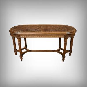Walnut Piano Bench, Louis XVI Style – Late 19th Century
