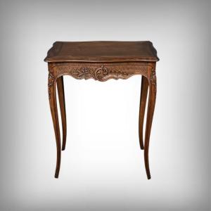 Worktable In Solid Beechwood, Louis XV Style – Early 20th Century