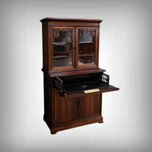 Small Rosewood Display Case Writing Desk – Part 2, 19th Century