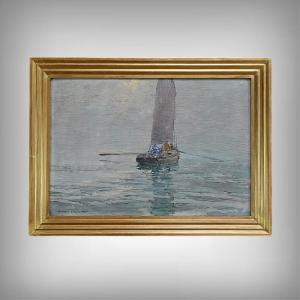 Painting "in The Mist", By G. Lhermitte – 1930