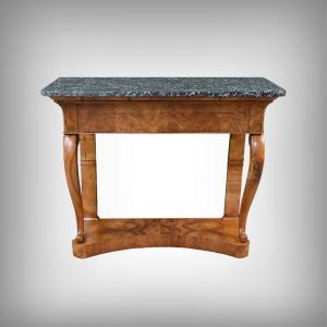 Walnut Console Table, Restoration Period – Early 19th Century