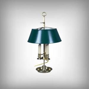  Brass Bouillotte Lamp, Empire Style – Late 19th Century
