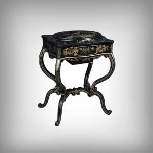  Painted Wooden Work Table, Napoleon III Period – Mid-19th Century