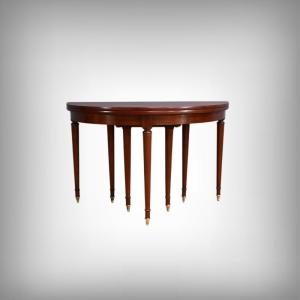 Mahogany Half-moon Extending Table – Second Half Of The 19th Century