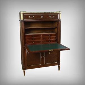 Mahogany Secretary Desk, Louis XVI Period – Late 18th Century