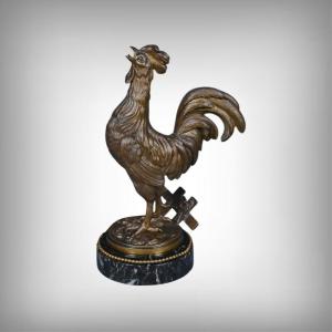 Bronze "the Rooster", Signed G. Guesnet – Late 19th Century