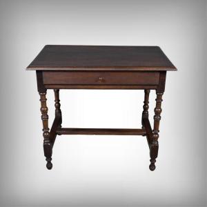 Small Oak Desk, Louis XIV Style – Second Half Of The 19th Century
