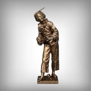 Bronze Sculpture "by The Light Of The Moon" Signed Bouret – Late 19th Century