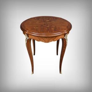 Louis XV Style Rosewood Marquetry Coffee Table – Mid-20th Century