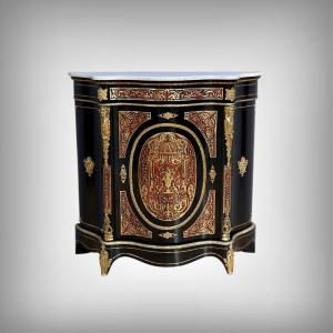 Boulle Marquetry Console Table, Maison Coignerai, Napoleon III Period – Second Half Of The 19th