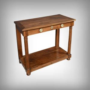 Walnut Property Console, Empire Period - Early 19th Century