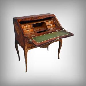 Rosewood And Rosewood Inlaid Sloping Desk, Louis XV - 18th Century