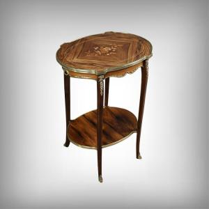 Rosewood Pedestal Table, Transition Style - 1st Part 20th Century