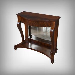 Mahogany Console, Restoration Period - 1st Half 19th Century