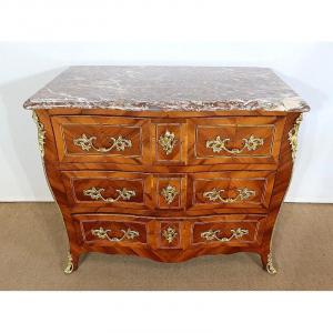 Tomb Commode In Regional Wood Marquetry, Louis XIV Period - Eighteenth