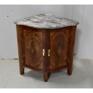 Corner Cabinet In Walnut, Louis XV - Eighteenth