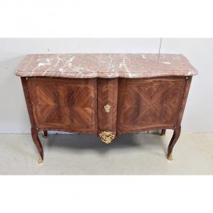 Sideboard Buffet In Violet Wood, Louis XV Style - Late Nineteenth