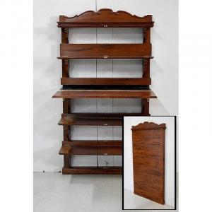 Wall Shelf Or Foot Secretary, In Mahogany - Late Nineteenth