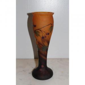 Art Nouveau Glass Paste Vase