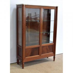 Showcase All Faces In Solid Mahogany, Louis XVI Style - Late Nineteenth