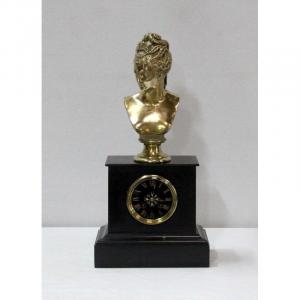 Marble Clock And Bronze Bust Of Diane De Poitiers, After J. Goujon - 2nd Part X