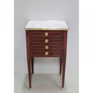 Louis XVI Chiffonniere Table In Nineteenth Marquetry