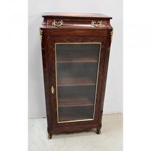 Small Showcase In Rio Rosewood, Transition Style Louis XV - Louis XVI - 2nd Part Nineteenth
