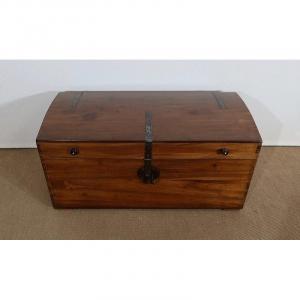 Domed Chest In Solid Teak - 2nd Half Of The Nineteenth