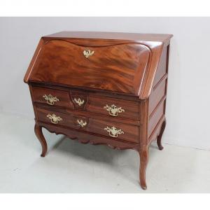 Mahogany Shipowner Louis XV Slope Desk - Nantes Region Eighteenth