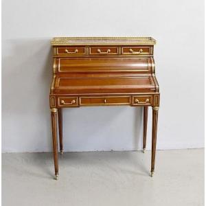 Small Cylinder Desk And Mechanism - XIXth