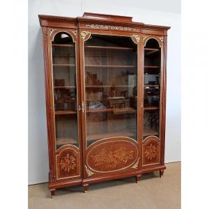 Important Property Library In Mahogany, Louis XVI Style - Late Nineteenth