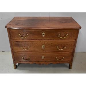 Property Chest Of Drawers In Solid Elm, Louis XIV Period - Mid 18th Century