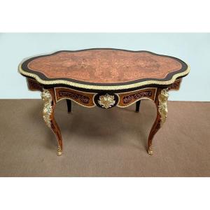 Violin Table In Precious Wood, Napoleon III Period - Mid-19th Century