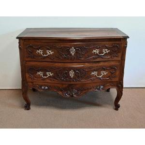 Nîmes Chest Of Drawers In Walnut, Louis XV Period - Eighteenth